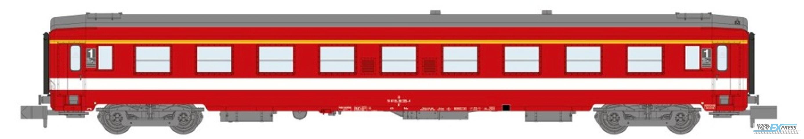 REE models NW-332 UIC Car A9 Era IV Red "Yellow Line"