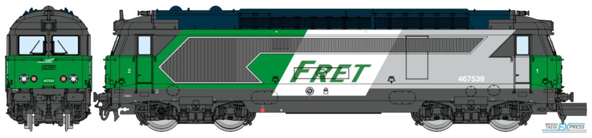 REE models NW-336 BB 67539 "NEVERS" Green FRET livery with arrow SNCF logo Era V-VI