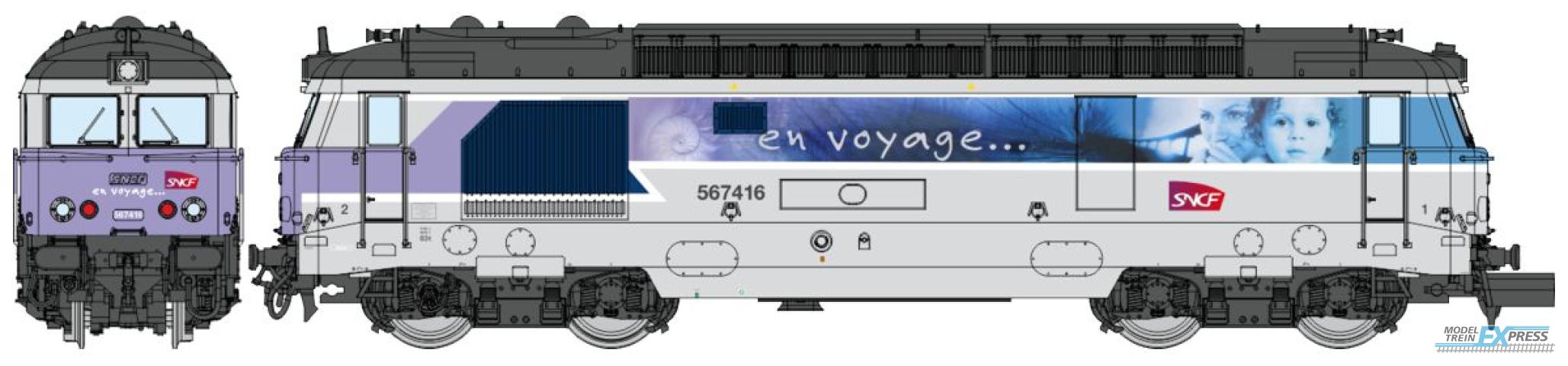 REE models NW-337S BB 67416 "NEVERS" EN VOYAGE livery with SNCF "Carmillon" logo Era VI - DCC Sound