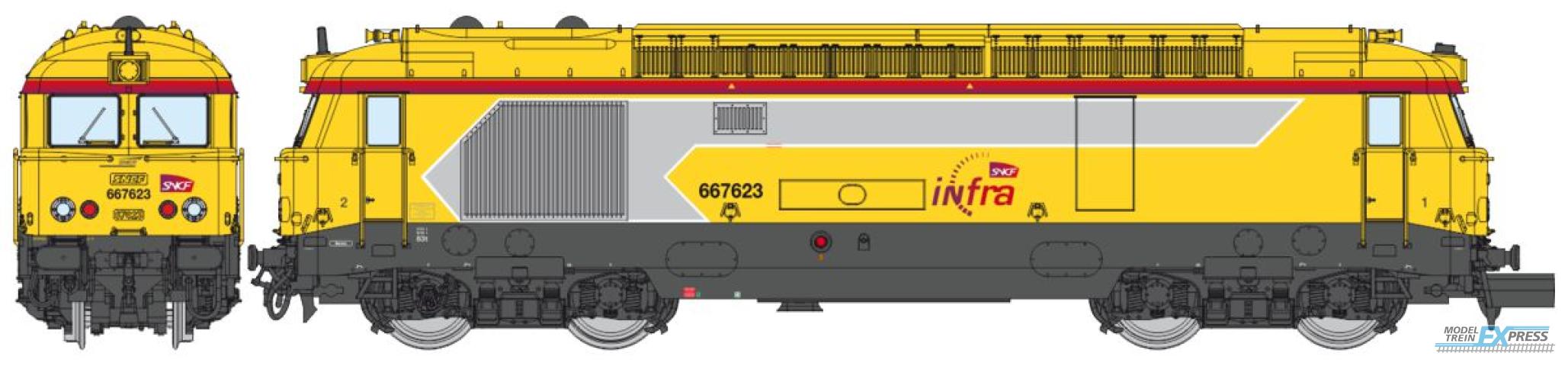 REE models NW-339 BB 67623 "NEVERS" INFRA livery with SNCF "Carmillon" logo Era VI