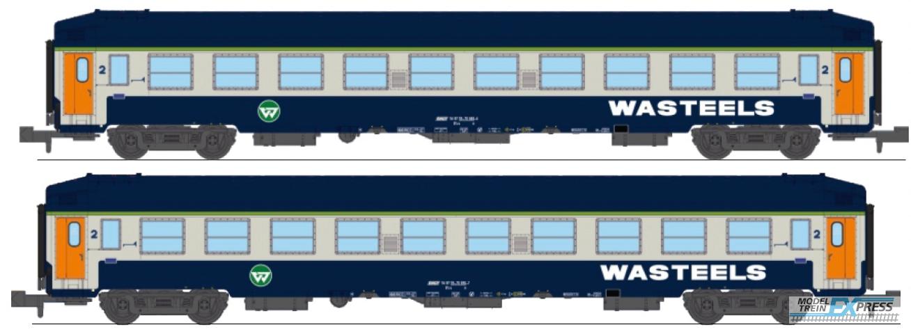 REE models NW-346 Set of 2 UIC B9c9x sleeping coaches set, high roof Wasteels livery Era IV