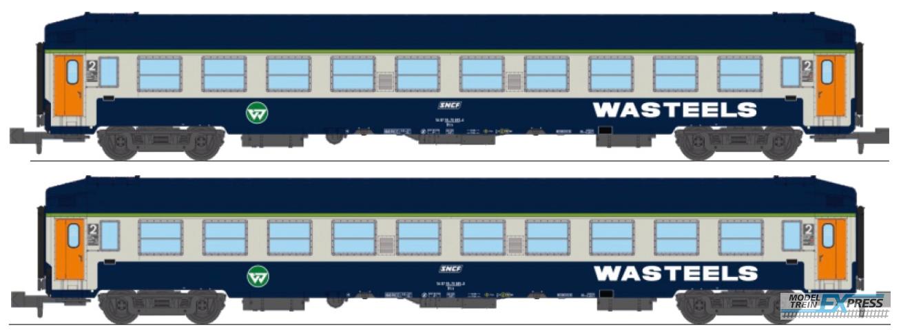 REE models NW-348 Set of 2 UIC B9c9x sleeping coaches set, high roof Wasteels livery bogie Y16  Era IV-V
