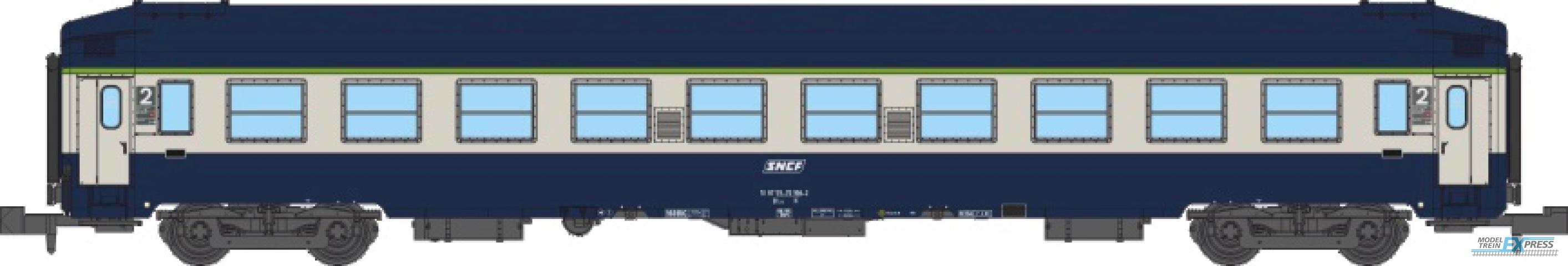 REE models NW-351 UIC B9c9x sleeping coaches set, TEN livery high roof framed SNCF logo Era IV