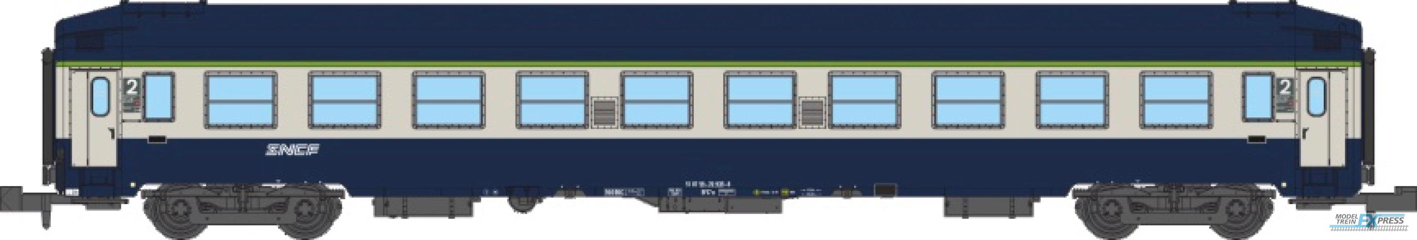 REE models NW-353 UIC B9c9x sleeping coaches set, high roof TEN livery framed SNCF logo Era IV-V