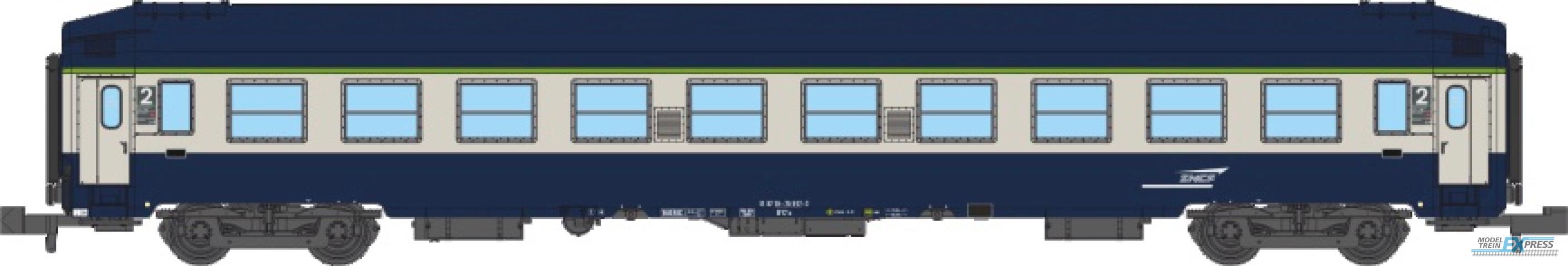 REE models NW-355 UIC B9c9x sleeping coaches set, high roof TEN livery arrow SNCF logo Era V-VI