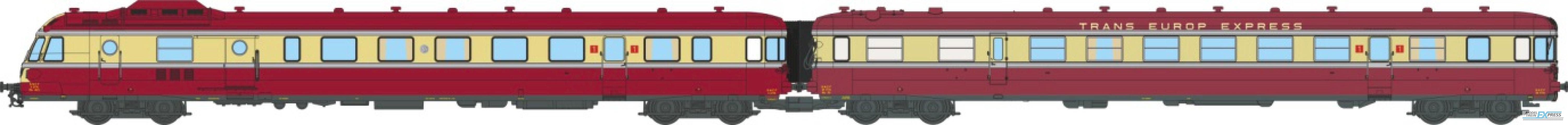 REE models NW-357 RGP 1 TEE red livery, 2 lights and 2 top lights Era III (X 2774 + CAR XR 7774)