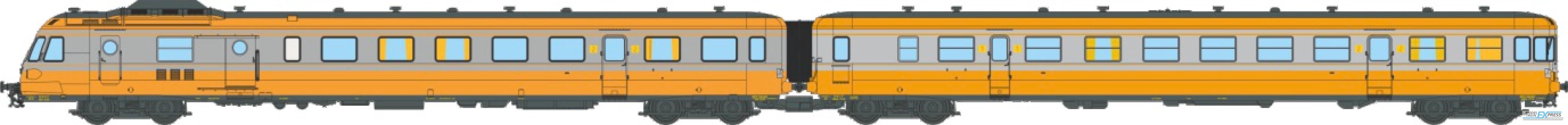 REE models NW-360S RGP 1 orange and metallic grey DCC SOUND Era IV (XBD 2724 + CAR XRABx 7724)