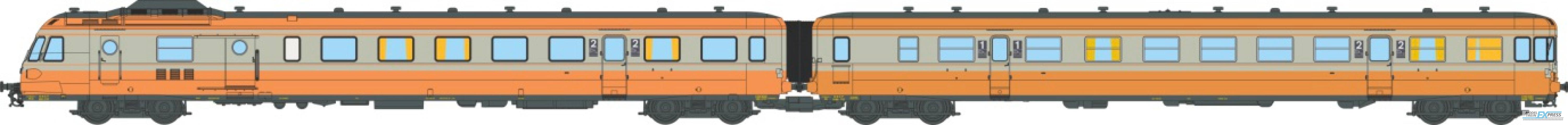 REE models NW-361 RGP 1 orange and grey livery Era IV-V (XBD 2735 + CAR XRABx 7735)