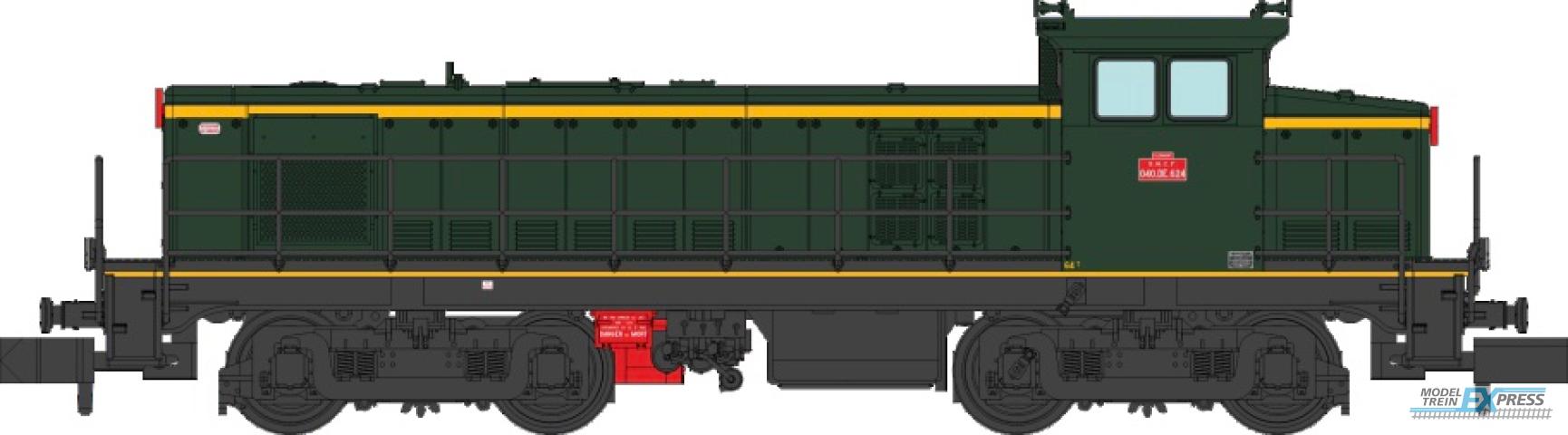 REE models NW-362 Diesel Locomotive 040 DE 624, Origin livery, embossed number plates, SNCF Era III