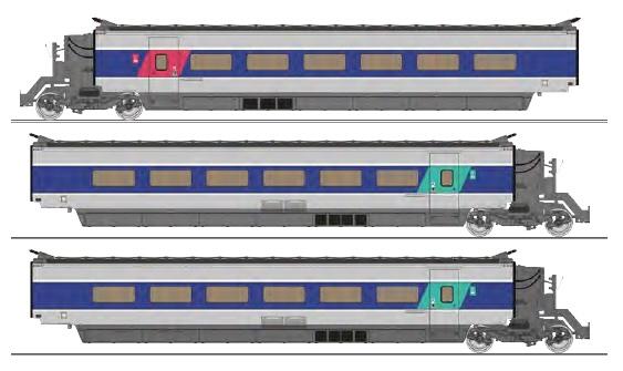 REE models TGV-015SAC TGV PSE renov 1, n°91 air suspension, « atlantic » livery, SNCF, 3-unit set Ep.V-VI - AC Sound