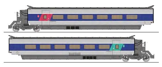 REE models TGV-016 TGV PSE renov 1, n°91 air suspension, « atlantic » livery, SNCF, 2-unit set Ep.V-VI
