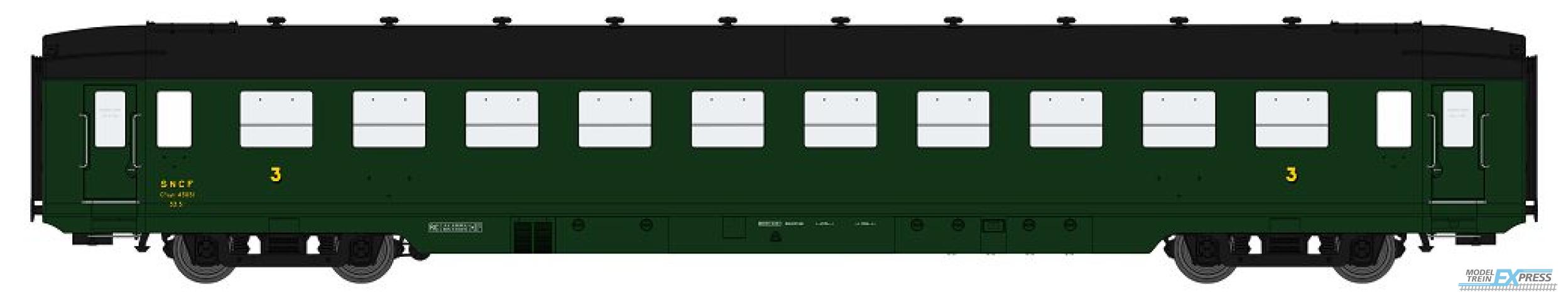 REE models VB-128 DEV AO U46 C10 Green 306, black frame, black roof, Long skirt Era IIIA - REE COLLECTION