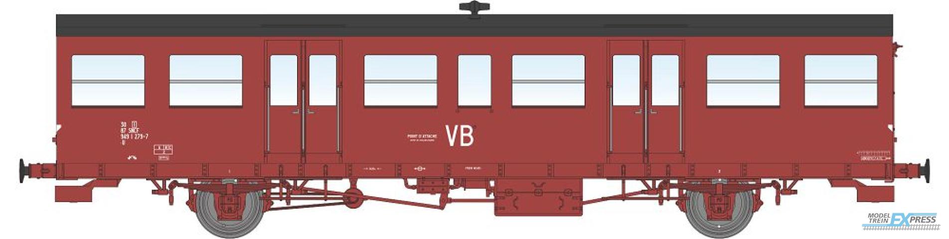 REE models VB-155 Southwest Car, little gutters, modern lantern holder, Red VB Era IV
