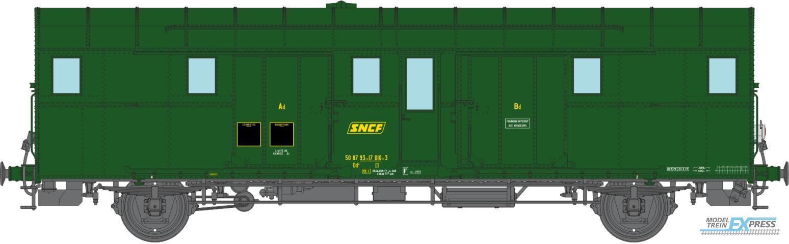 REE models VB-332 OCEM 32 Luggage Van, 301 green, 2 Alu made lanterns, 1500V cable South-West SNCF Ep.IV