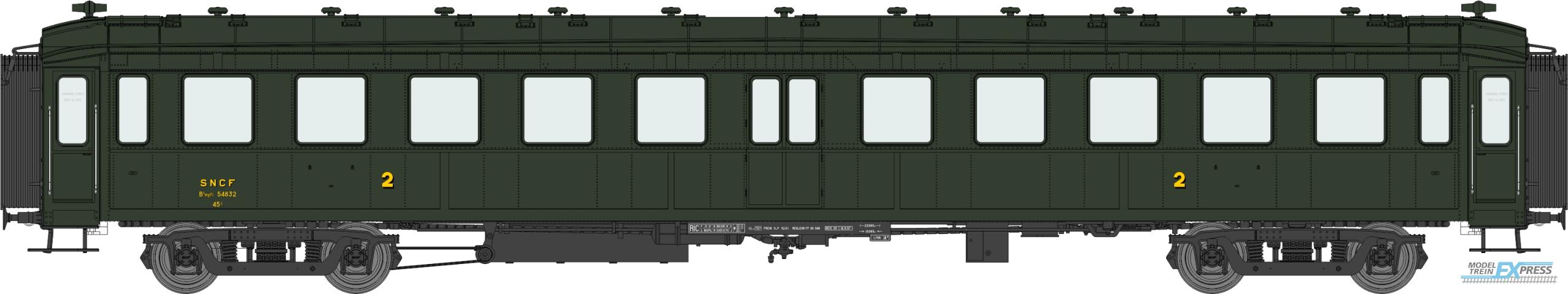 REE models VB-372 BACALAN Coach 2nd class B11myfi 54832 SNCF Ep.IIIB