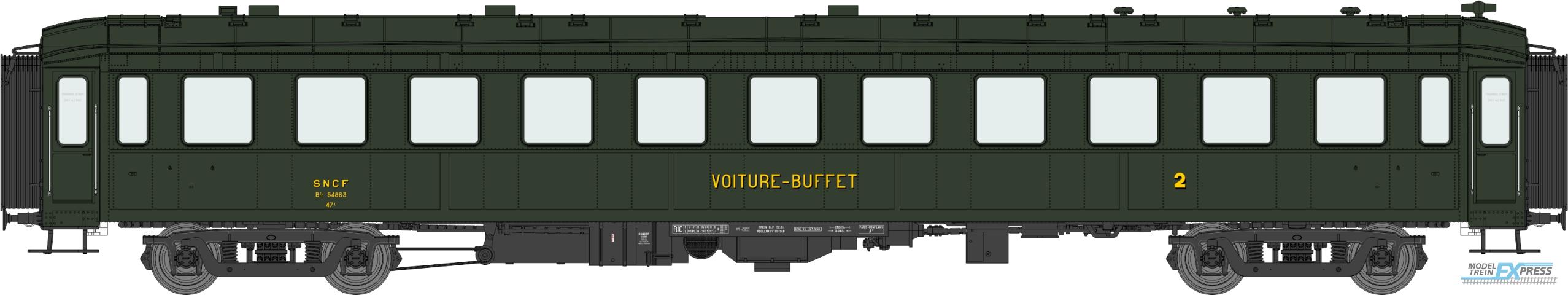 REE models VB-373 BACALAN Coach Buffet B3r 54863 SNCF Ep.IIIB