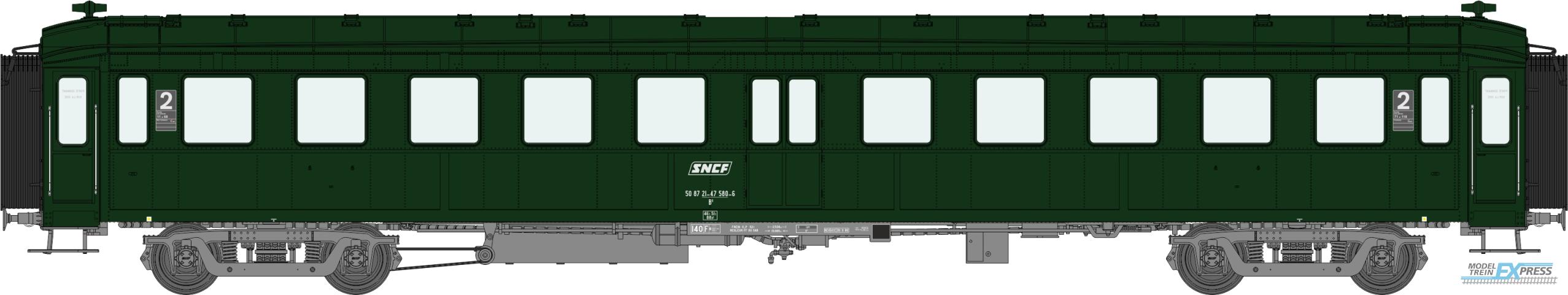 REE models VB-377 BACALAN Coach 2nd class B11 SNCF Ep.IV « cartouche Corail » class signage
