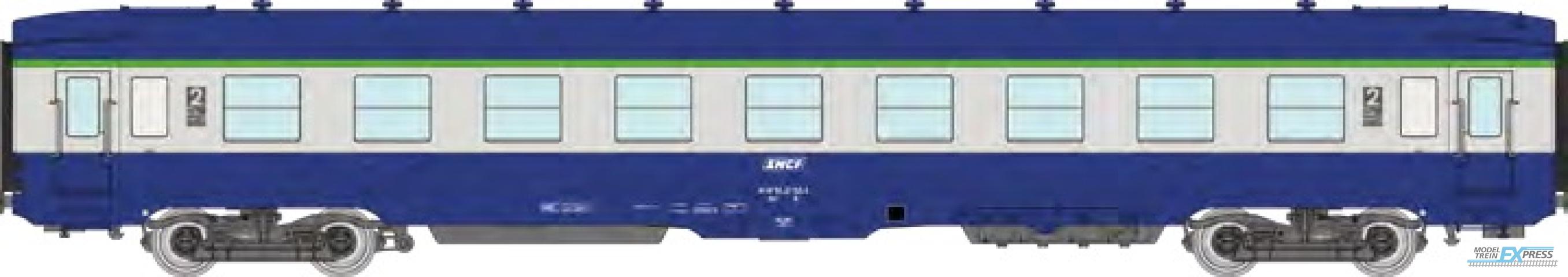 REE models VB-404 U52 DEV AO Sleeping Cars B9c9 N° 50 87 59-37 160-4 Blue/Grey, boxed SNCF logo Era IV-V