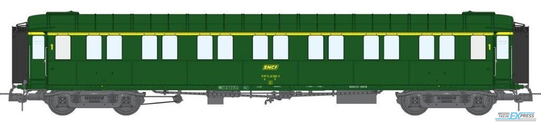 REE models VB-428 Metallic Cars Ex-PLM, A7 N? 51 87 17-47 045-5, green 301, SNCF Era IV