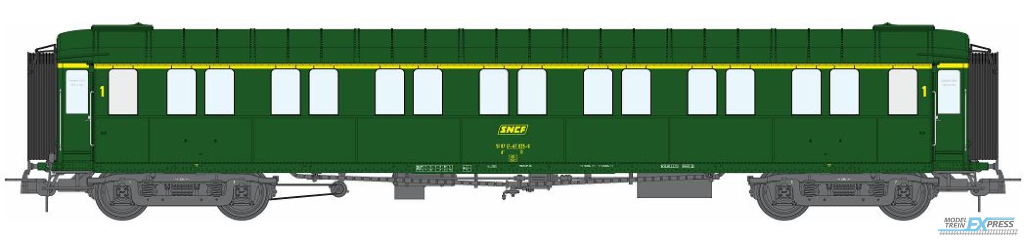 REE models VB-468 Metallic Cars Ex-PLM, A7 N°51 87 17-47 035-6, Green 301, SNCF Era IV