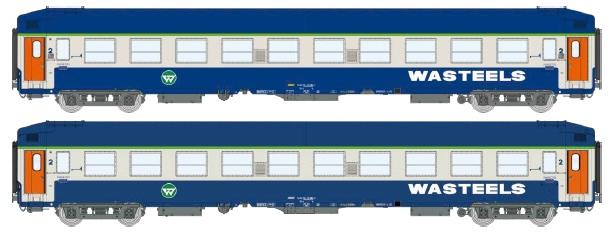 REE models VB-481 Set de 2 B9c9x TH Bleue Ep.IV WASTEELS - 1/2 cartouche Corail sans logo