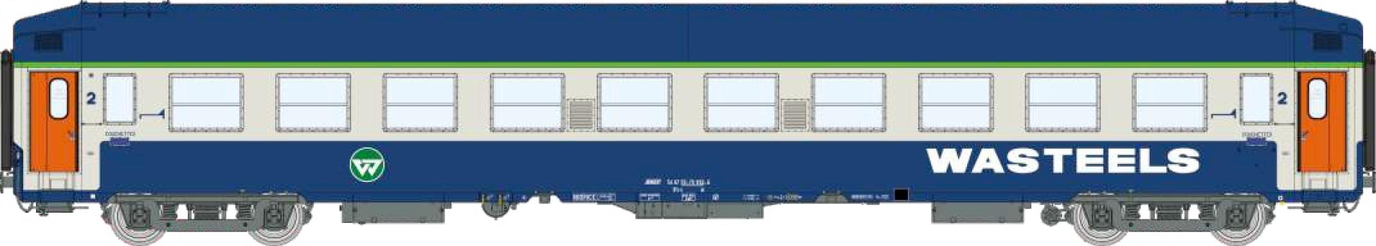 REE models VB-482 B9c9x TH Bleue Ep.IV WASTEELS - 1/2 cartouche Corail sans logo