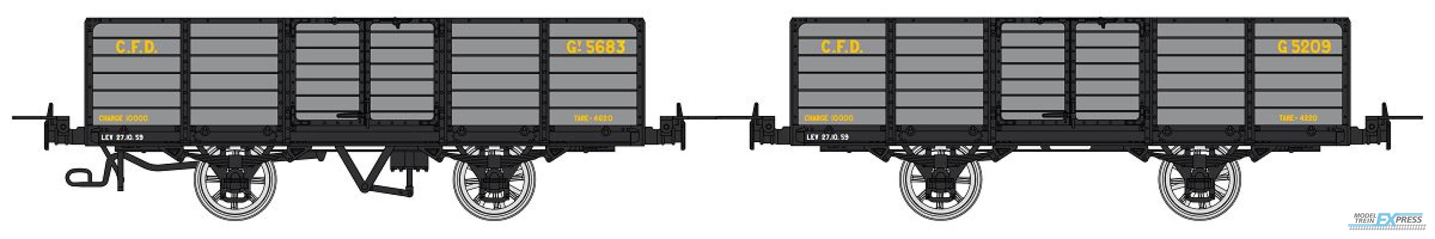 REE models VM-031 Set de 2 Gondola, Grey / Black steel, Gv 5683 & G 5209