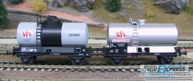 REE models WB-034 SET with 2 TANK CARS : Riveted tank, Cushion wheelboxes, without brakes 'SGTL' and Welded tank, Rollbearing wheelboxes, without brakes 'SGTL' Era IV