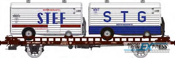 REE models WB-635 UFR double Era III HR 598106 brown - black frame + 2 trailers (STEF with wooden protection and STG)