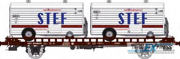 REE models WB-636 UFR double Era III HR 598143 brown - black frame + 2 trailers STEF