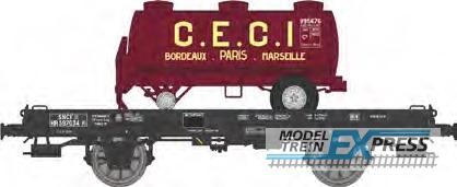 REE models WB-644 UFR Simple black, spoked wheels N°597034 + Tank trailer « CECI » Era III