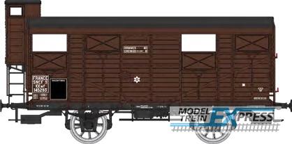 REE models WB-699 PLM 20 T Closed Wagon brown, N° KKwf 145293 with brakesman home, SNCF Era III A