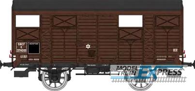 REE models WB-702 PLM 20 T Closed Wagon brown, N° K 374010 with Z body reinforcements, SNCF Era III B