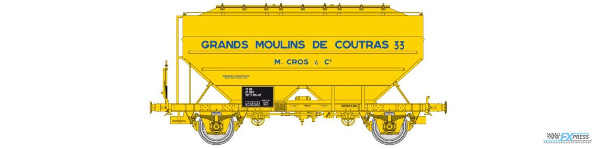 REE models WB-733 Grain wagon « GRANDS MOULINS DE COUTRAS », yellow, Era IV