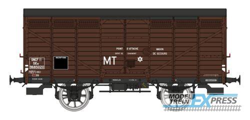 REE models WB-742 Ex-Vegetable wagon 1936 rebuilt 10 T PLM « MT » brown wagon 540, N° SKw 968502, SNCF Era III