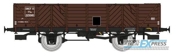 REE models WB-818 PLM Gondola 4 doors, wood, brown 540, TTw 225040 SNCF Era III A
