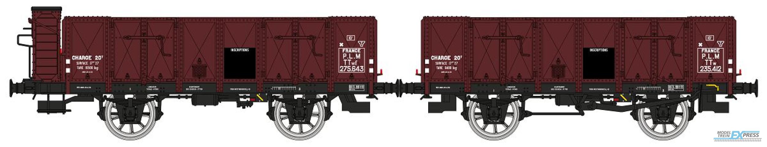 REE models WB-827 Set of 2 OCEM 19 Gondola, TTwf  275643 et TTw  235412 PLM Era II