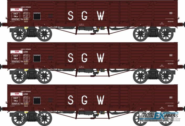 REE models WB-854 TP Gondola SGW Era III B Set 3 wagons
