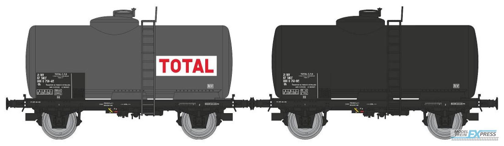 REE models WB-872 Set of 2 oil transport tank wagon TOTAL Era. IV