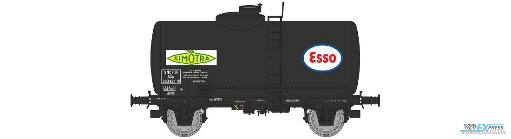 REE models WB-873 Oil transport tank wagon SIMOTRA ESSO Era. III