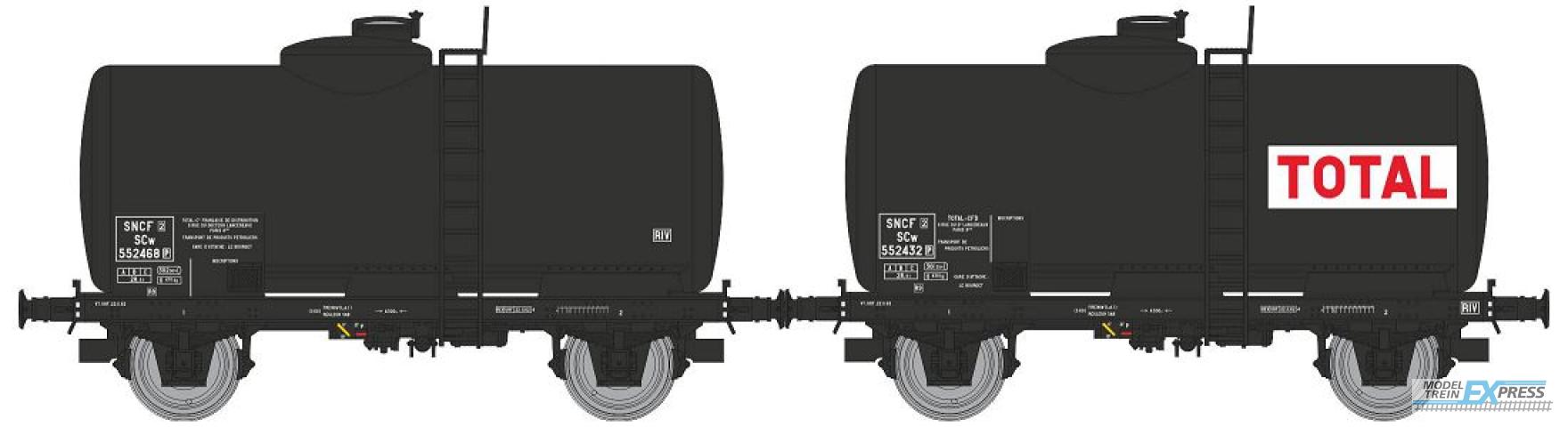 REE models WB-874 Set of 2 oil transport tank wagon SIMOTRA ESSO Era. III