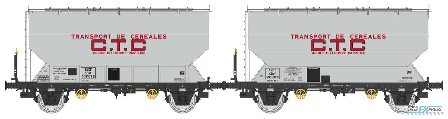 REE models WB-880 Set of 2 grain wagon " CTC " Era. III