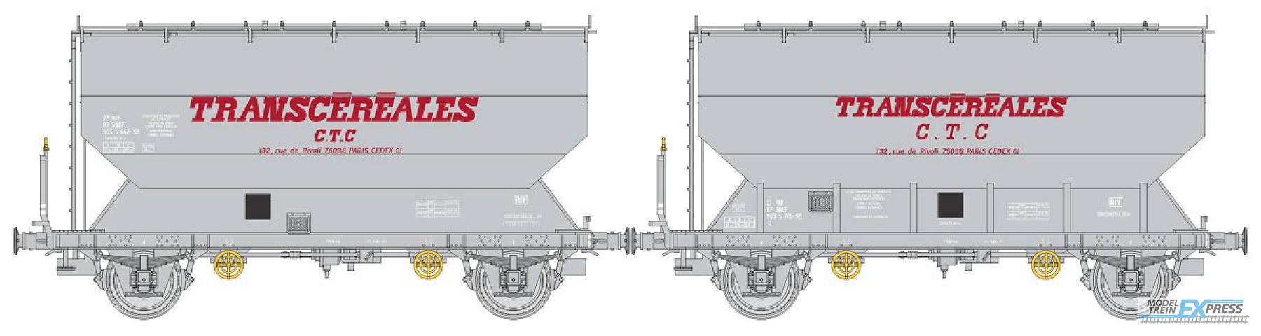 REE models WB-885 Set of 2 grain wagon " CTC " Era. IV-V