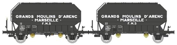 REE models WB-900 Set de 2 Céréaliers Céréalier FRANGECO B Ep.III "GRANDS MOULINS D'ARENC"