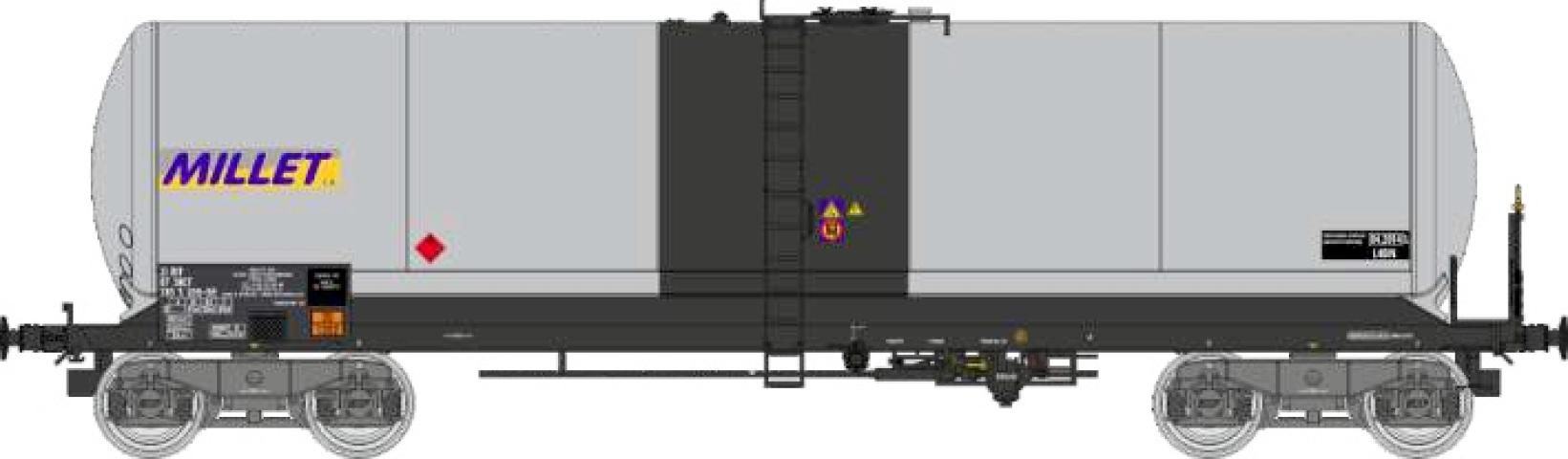 REE models WB-942 Citerne ANF Longue, bogie Y23S « MILLET S.A. » Ep. V-VI