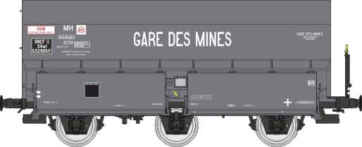 REE models WB-965 COKE MH45 3E, 'GARE DES MINES'  Gris foncé Ep.III