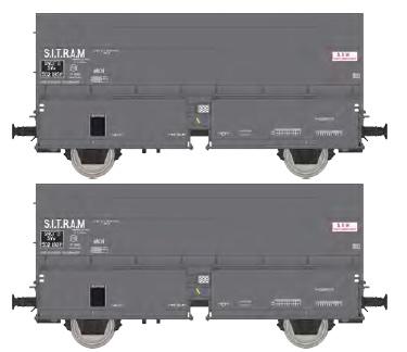 REE models WB-970 Set of 2 STEMI 56 Coke transport wagons "SITRAM" Era III