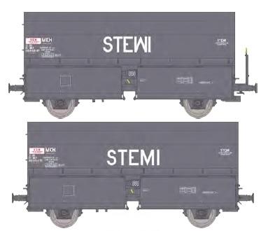 REE models WB-976 Set of 2 STEMI 56 Coke transport wagons "STEMI" Era IV-V
