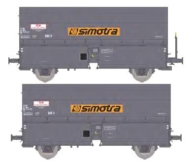 REE models WB-979 Set of 2 STEMI 56 Coke transport wagons "SIMOTRA" Era IV-V