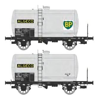 REE models WB-983 Set of 2 Fauvet Girel tank wagons ALGECO-BP Period III